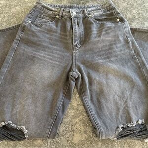 SHEIN Black Wide Leg Jeans Size 6